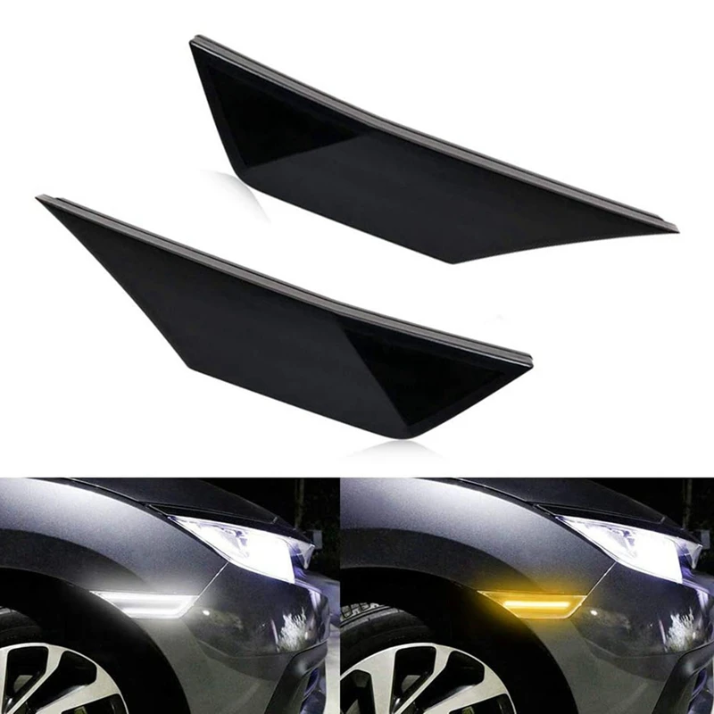 

2X Car Sidemarker Lamps Front Side Marker Light Kit Turn Signal Light for Honda Civic 10Th 2016-Up