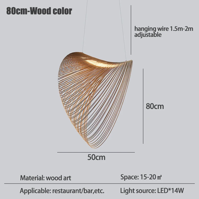 

Подвесной светильник SANDYHA, деревянный, LED