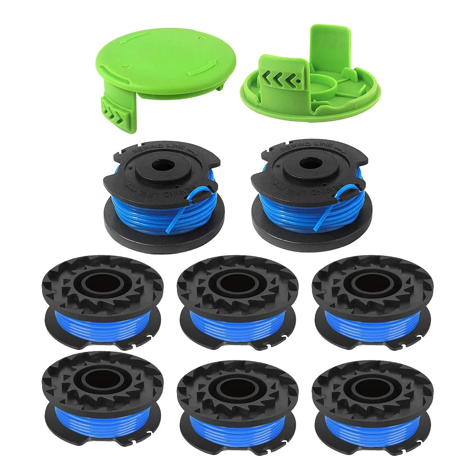 

29252 29092 String Trimmer Replacement Spool Line for Greenworks 24V 40V 80V Cordless Trimmer(8 Spool, 2 Cap)
