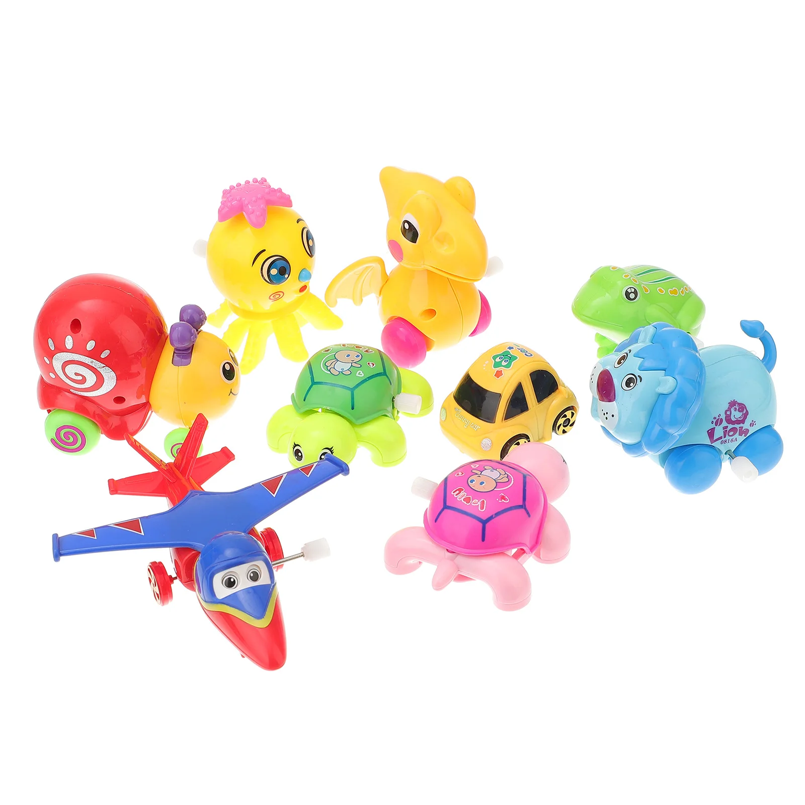 

9pcs Kids Clockwork Animal Wind Up Toys Funny Cartoon Educational Animal Toys Party Favors Toy Great Gift (Random Color and