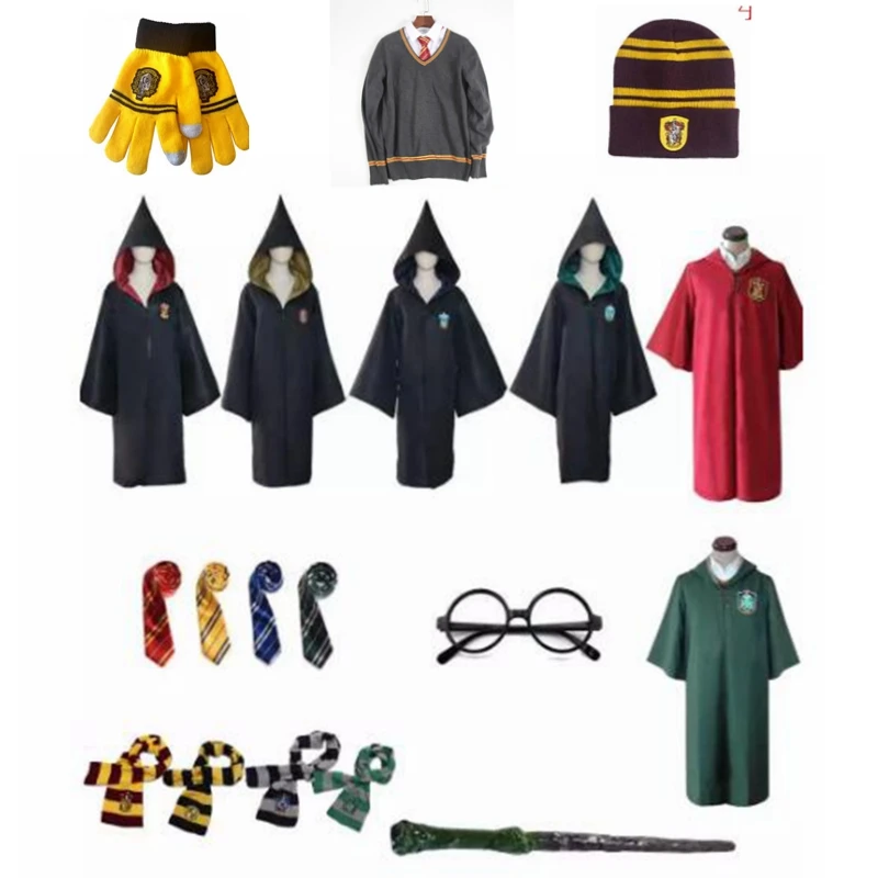Костюм для косплея obe Slytherin Ravenclaw пуффендуй костюм детей и взрослых халат плащ 4