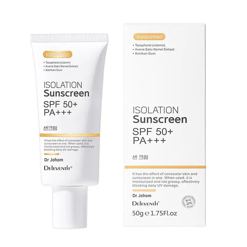 

Face Sunscreen Non-Greasy Body Sunblock Waterproof Sweatproof Sunscreen For Full Body SPF50 PA Isolation Sunscreen