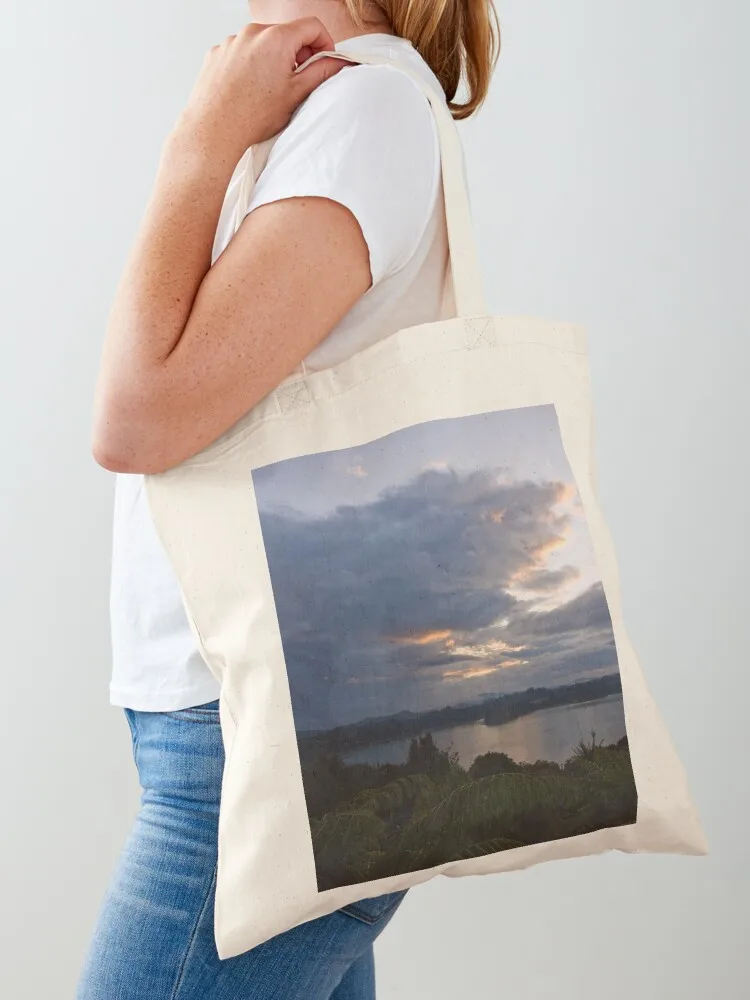 Холщовая сумка-тоут Bay of Islands Morning Clouds Tote Bag для женщин сумка покупок