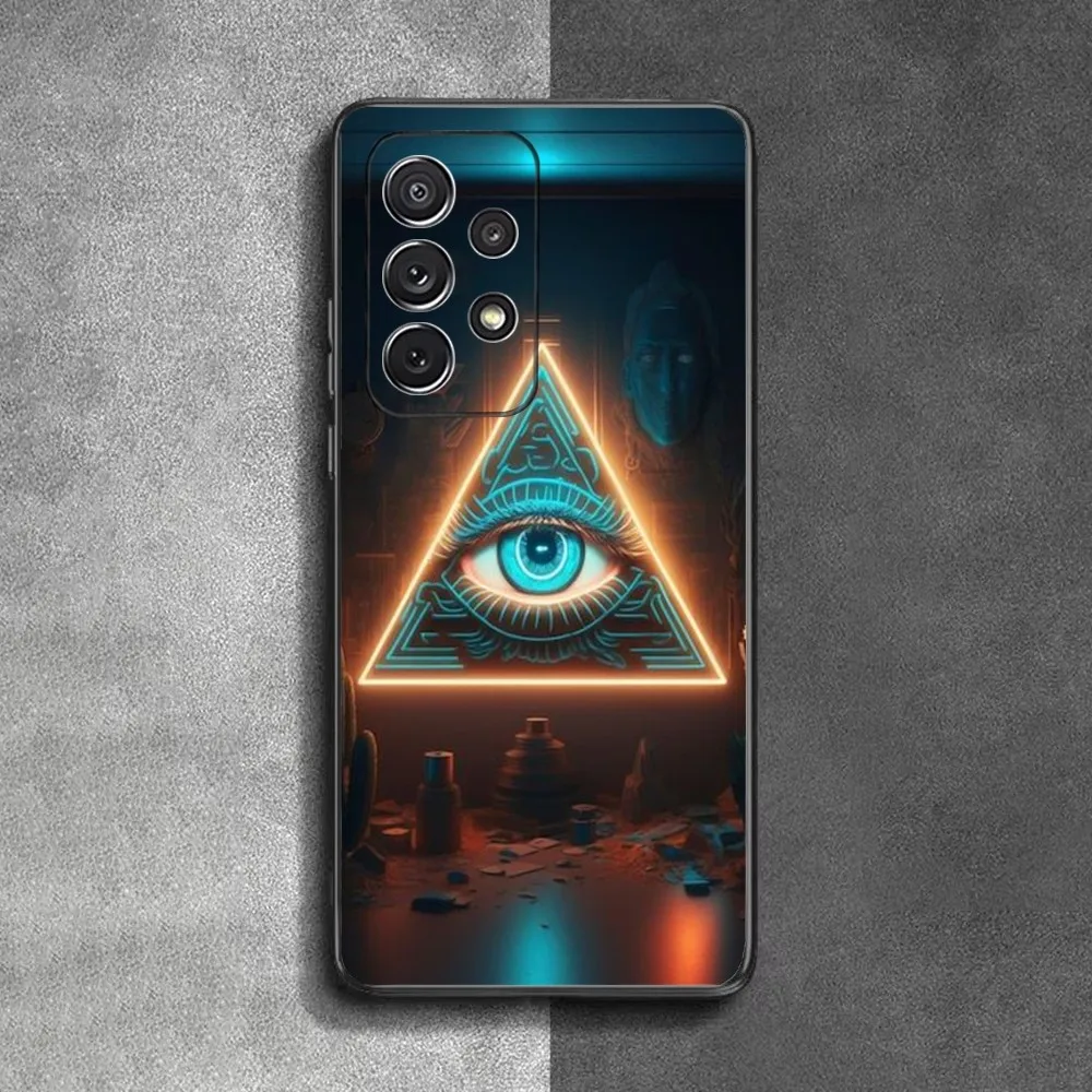 Чехол для телефона Illuminati Eye Occult Pyramid Samsung S25 S24 S23 S22 S21 S20 S10 Ultra Plus Lite FE мягкий