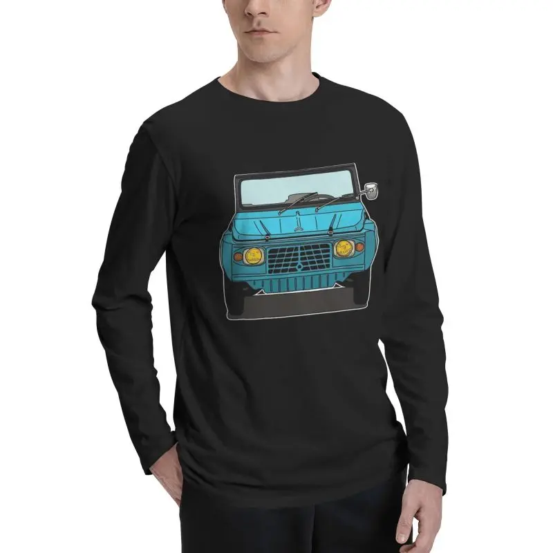 Tributo Citroen Mehari Auto Mito Anni 70 Футболки с длинным рукавом Футболка Милая трендовая