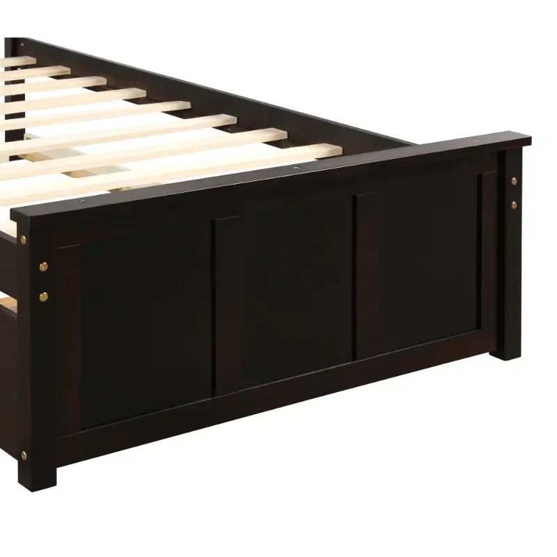 Кровать-платформа с двойной выдвижной оправой\ Двойной каркас\ Эспрессо (новый