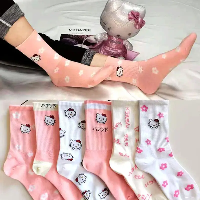 

Носки Hello Kitty в стиле аниме Sanrio, 4 шт.