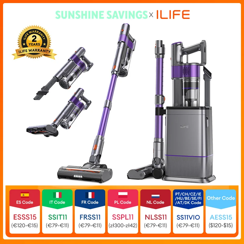 ILIFE H90 Pro aspiradora de mano 2‑en‑1, bajo ruido, para mascotas