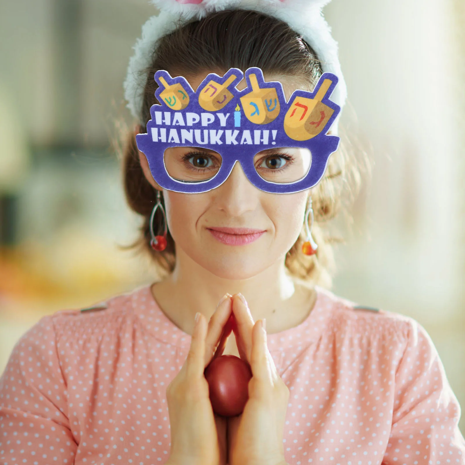 6 шт. украшения держатель для очков Хануки аксессуары костюмов фетр пластиковый