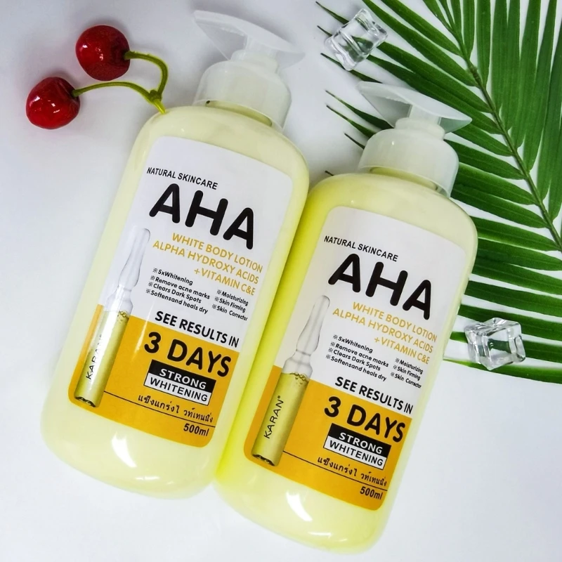 

Отбеливающий лосьон для тела гидроксикислоты + витамин-с без нагрузки AHA крем для тела