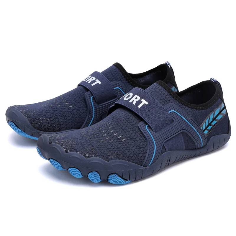 

Summer Hot Sale Blue Men's Water Shoes Lightweight Beach Women's Aqua Shoes Non-slip Slip-on Barefoot Shoes Men buty do wody