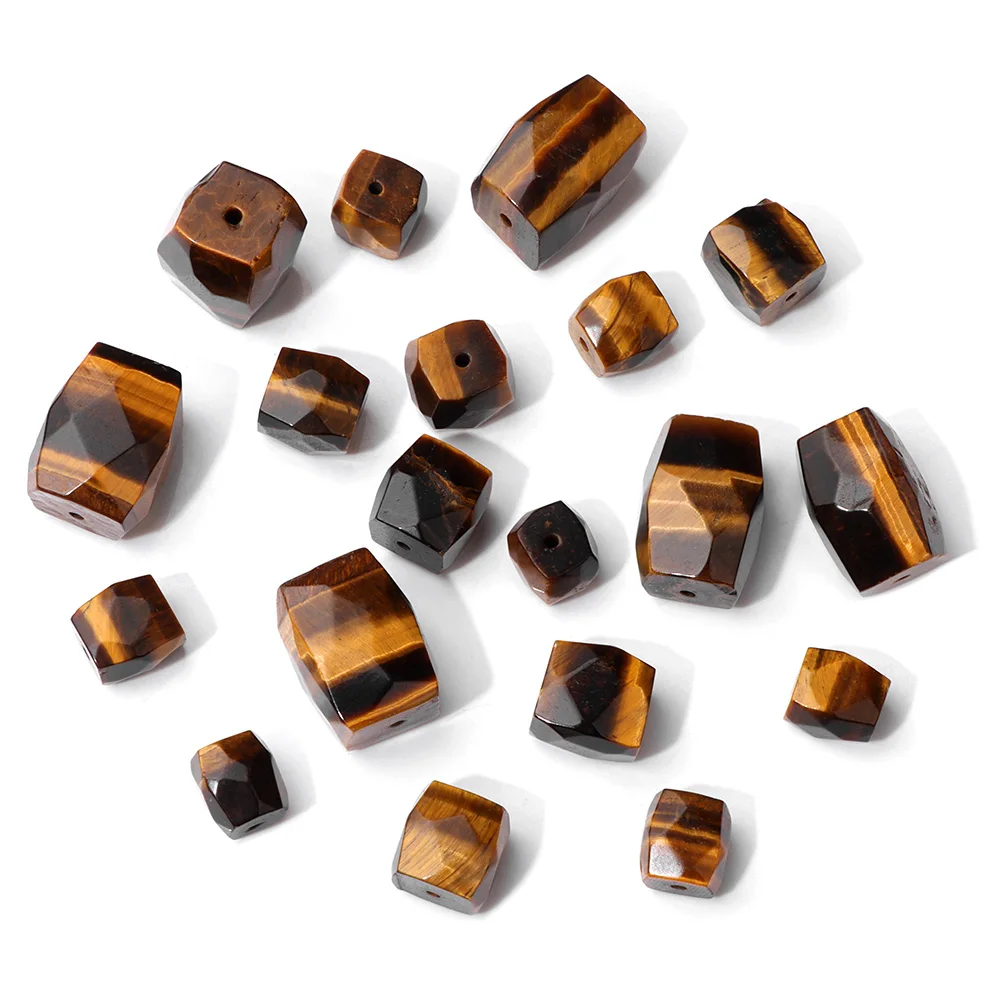 Граненые кубические бусины 1/2/5 шт. из натурального камня Аметистовые квадратные