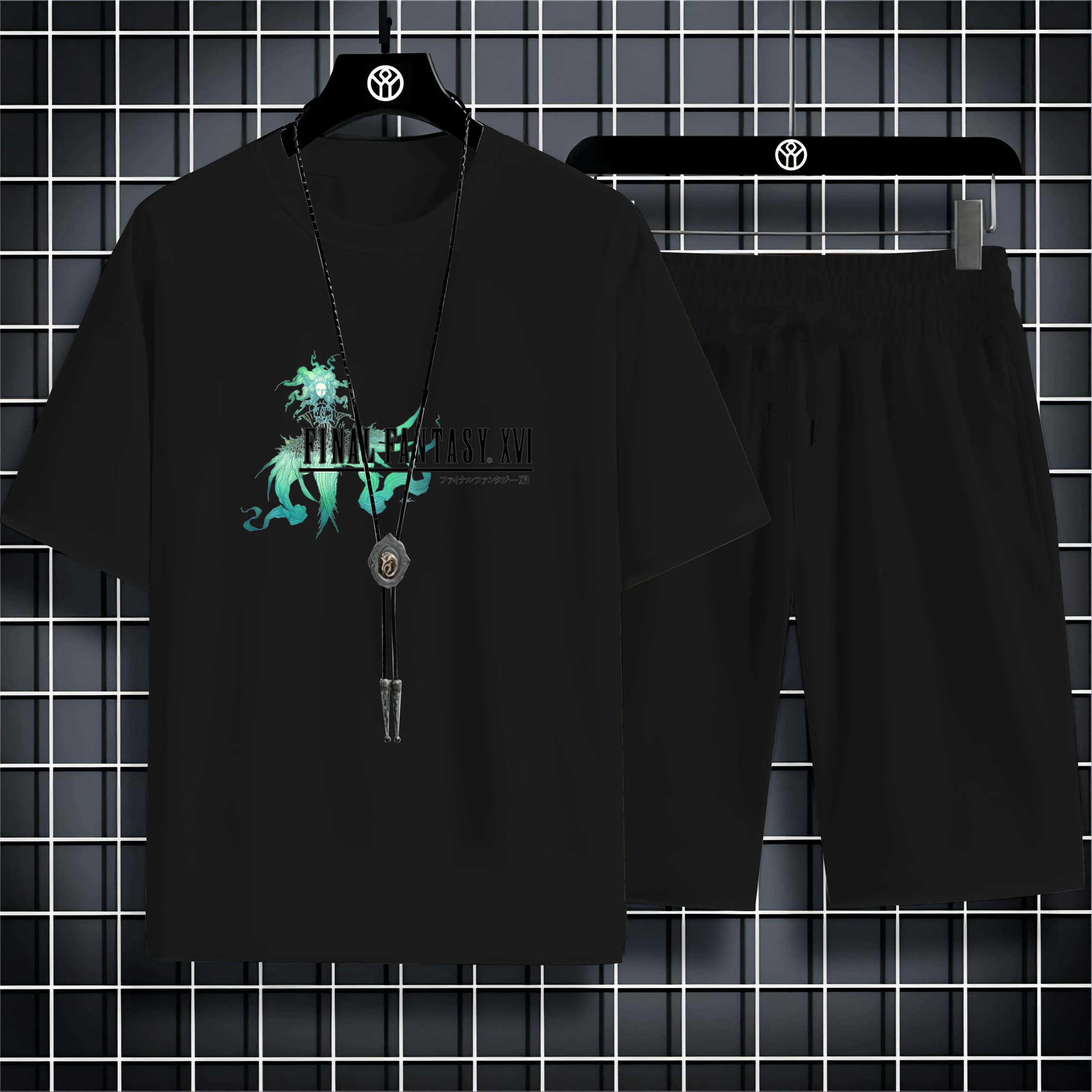 

Street Niche Loose Comfortable Breathable 2d Printed Round Neck Suitable For Summer Outdoor Adult Male Short Sleeve Shorts Set