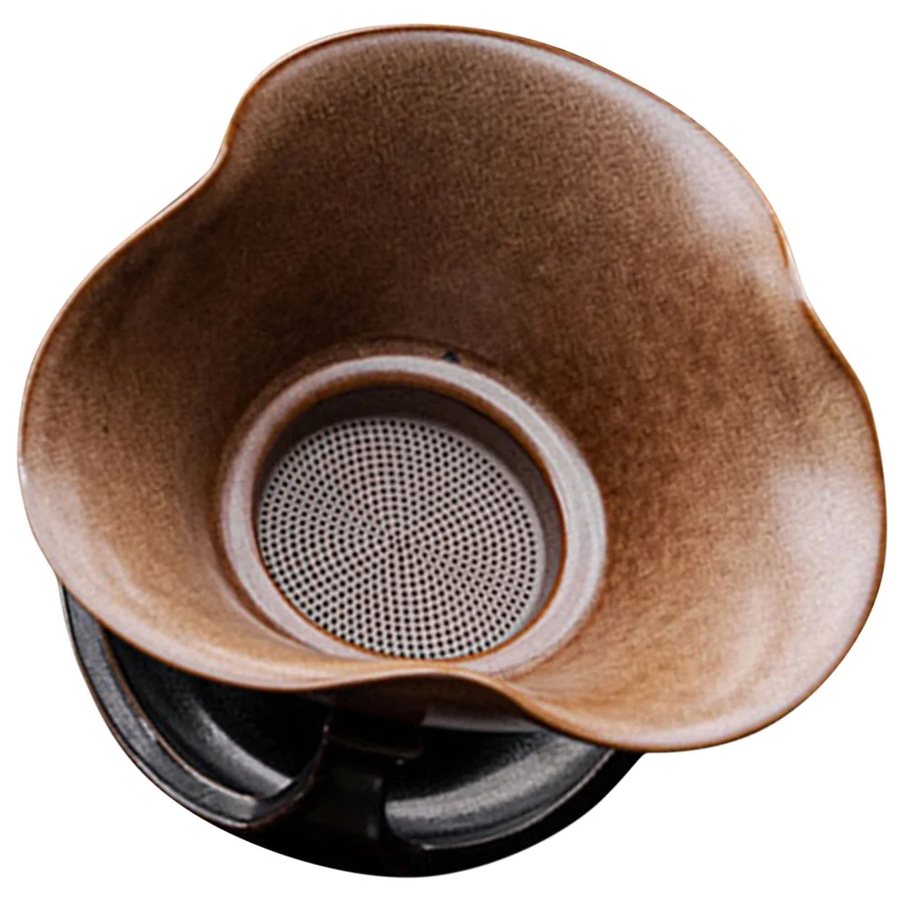 

Tea Kungfu Filter Strainer Coffee Infuser Maker Mug Tool Accessories Set Cleaner Water Ceramic Brew Chai Liquid Loose Rack Leak