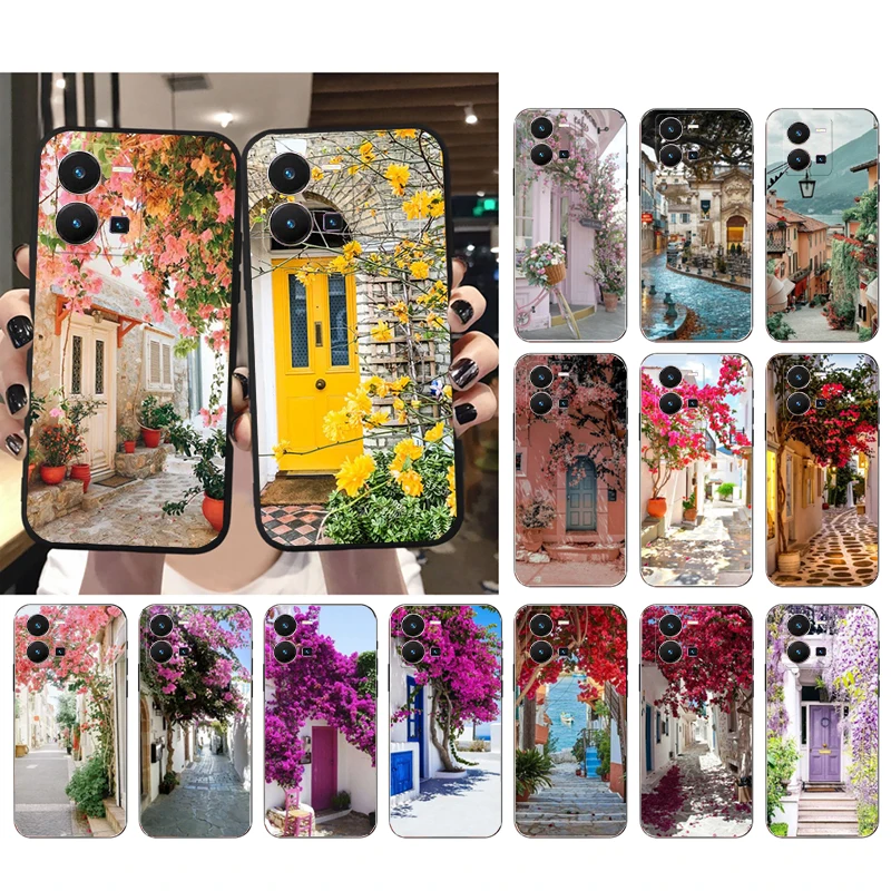 

Flower Garden landscape Phone Case For VIVO Y53S Y33S Y22S Y11S Y31 Y21 Y70 Y20 Y21S Y72 Y35 Y51 Y01 V23E V21 V23 V21E Case