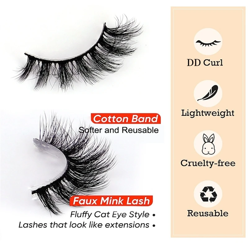 5 пар/лоток Россия DD Curl Eyelashes специальный деформирующийся рядом с увеличением