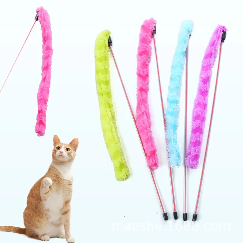 

Игрушка для кошек, красочная плюшевая палочка для кошек, Интерактивная забавная фаллоимитационная палочка, заточка когтей, товары для дома...