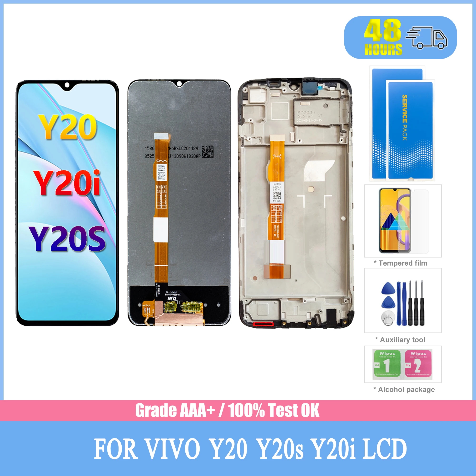 

6,51 "Оригинальный ЖК-экран для VIVO Y20 Y20s Y20i кодирующий преобразователь сенсорного экрана в сборе V2029 V2027 V2032