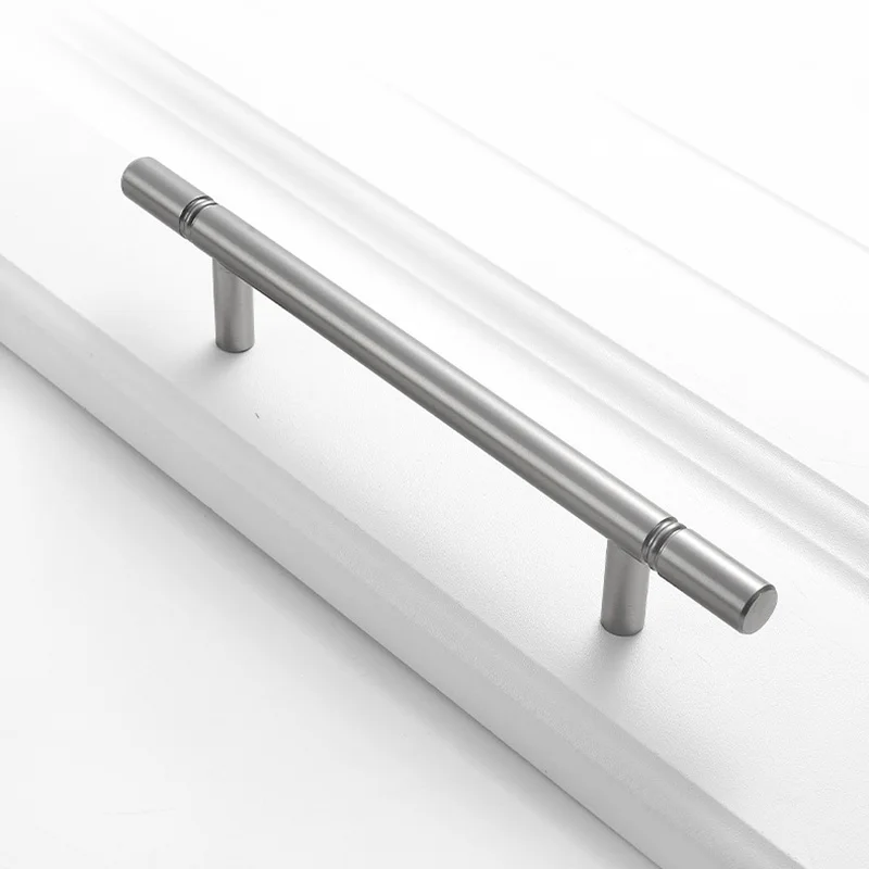 150-1000 мм матовая Золотая и серая алюминиевая ручка для мебели круглый шкаф