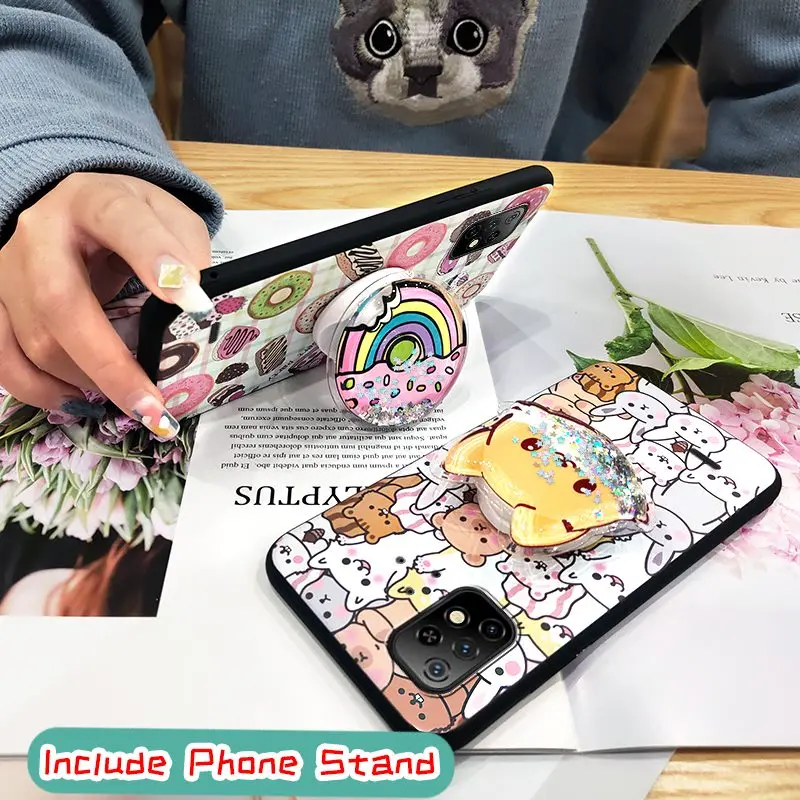 kickstand new arrival phone case for umidigi bison x10 drift sand tpu anti dust foothold back cover free global shipping