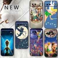 disney tinker bell phone case for google pixel 7 6 pro 6a 5a 5 4 4a xl 5g black shell soft silicone fundas coque capa