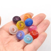 fine natural stone big hole bead multi color spacer cats eye bead for jewelry making diy women necklace bracelet crafts 8x14mm