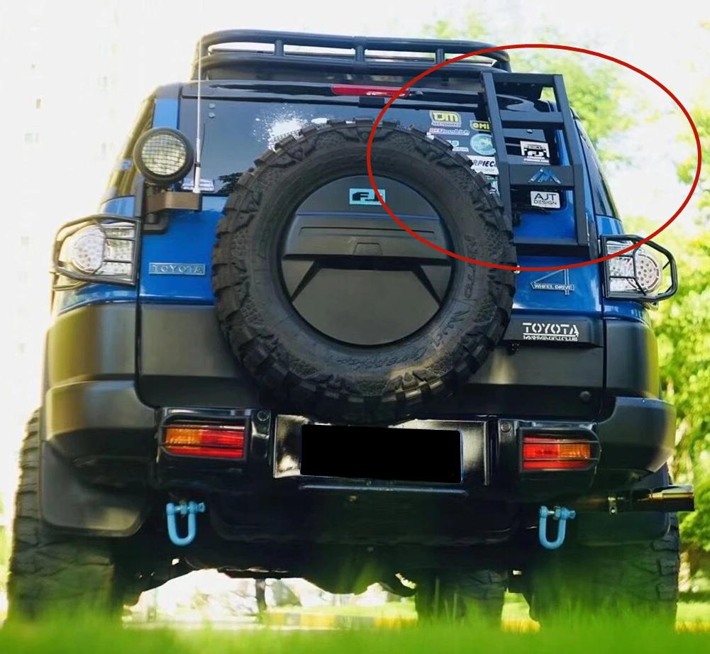 

For 2007-2022 FJ cruiser tailgate ladder car roof climbing luggage rack ladder original rear tailgate ladder without punching