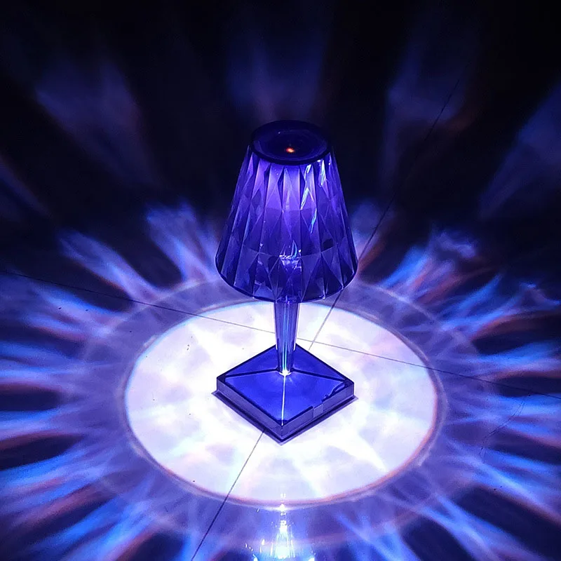 

Rechargeable Crystal Lamp Usb Diamond Table Lamp Bedroom Room Led Table Lamp Touch Switch Decorative Lamp Gift 1500mAh