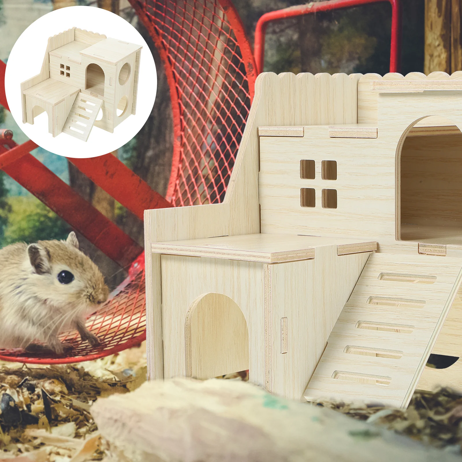 

House Delicate Hamster Platform Adorable Rat Hideout Guinea Houses Hideouts