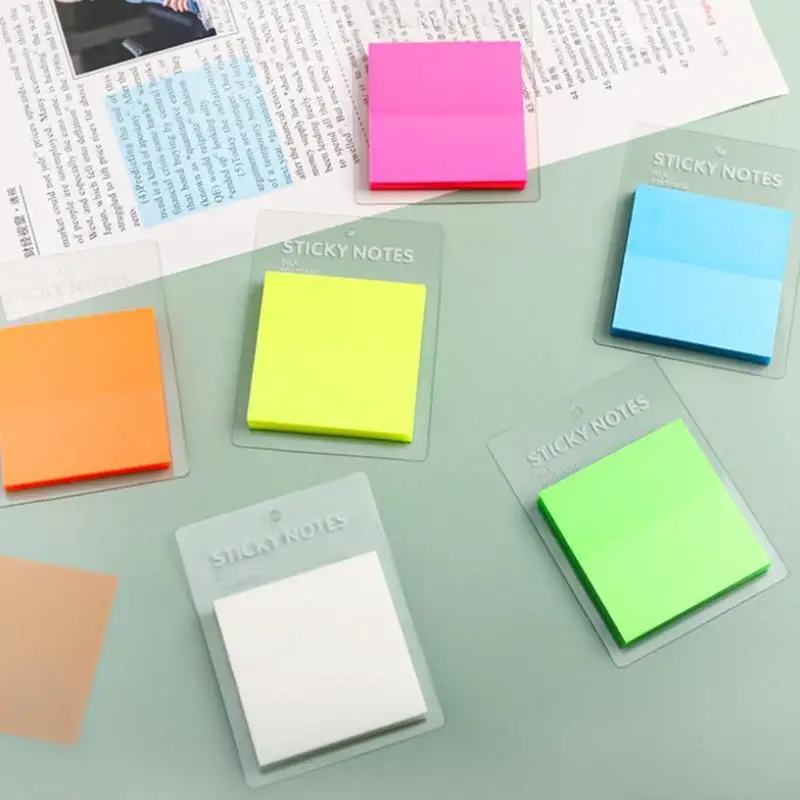 

50 листов прозрачных клейких заметок водонепроницаемый цветной прозрачный блокнот для записей