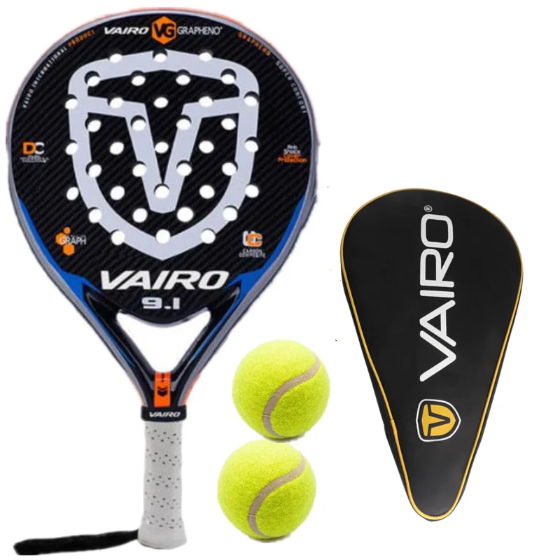 

(Spot) 2022 New Racket Pala Padel Carbon Fiber Tennis Racket Outdoor Sports Equipment Men's and Women's Cricket Racket with Bag