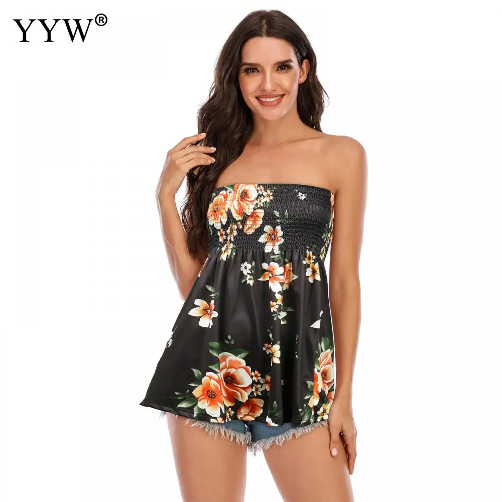 

Carimac Women Summer Crop Top 2022 Ruched Short Tank Tops Sexy Women's Sleeveless T Shirt Floral Print Cropped Cami Tops Y2K New