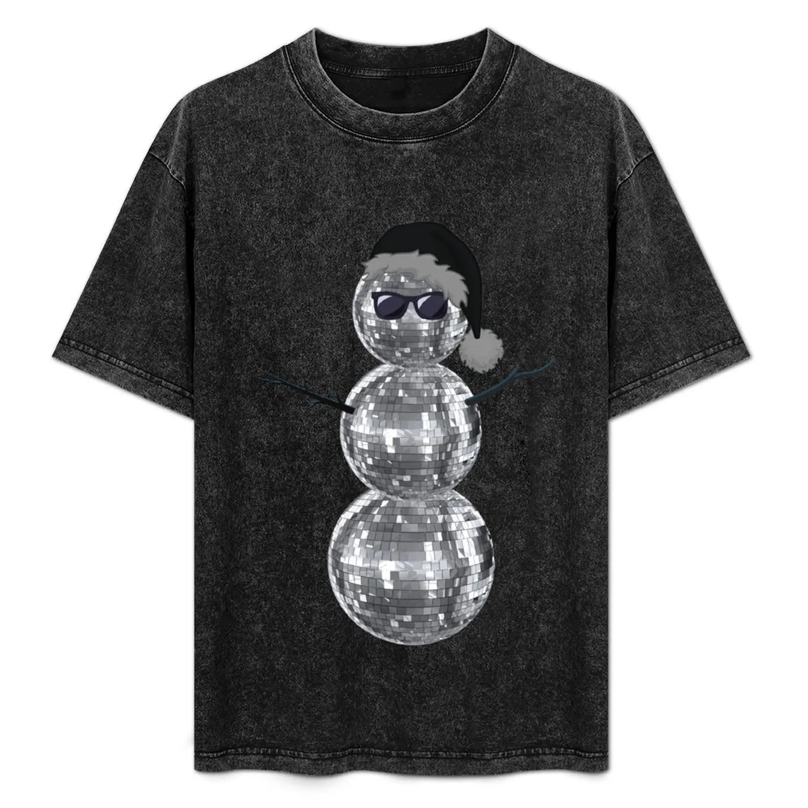 Disco Ball Snowman Dark Santa New Year's Drop Holiday Christmas T-Shirt летний топ Louboutins мужские футболки