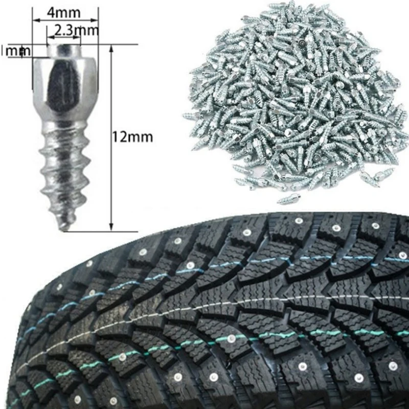 

100PCS/set Car Tire Studs Anti-Slip Screws Nails Auto Motorcycle Bike Tyre Tire Cleat
