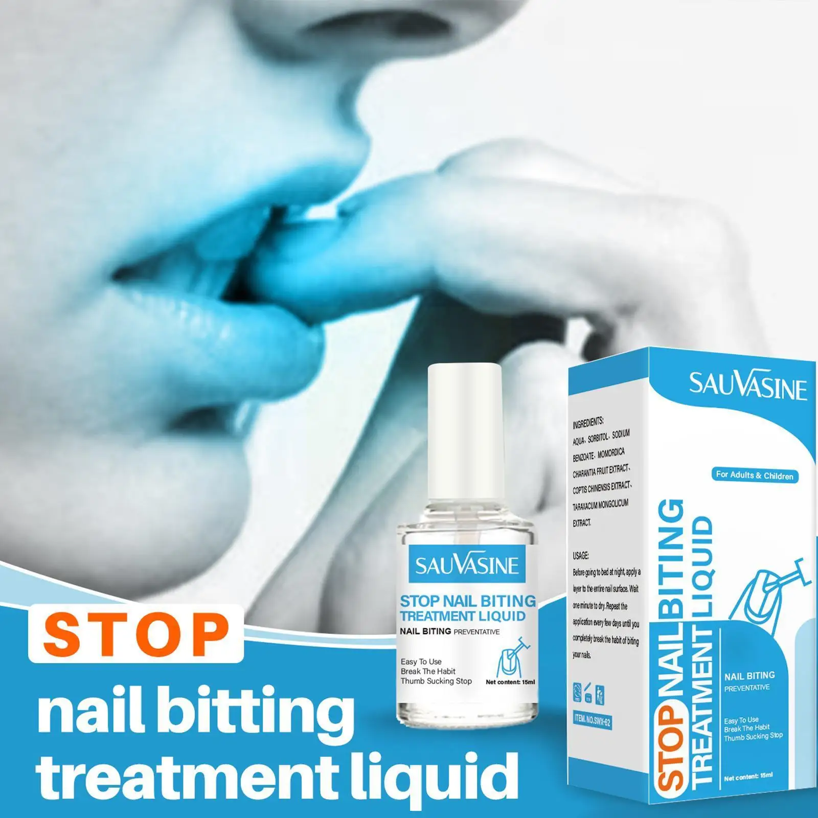 

Bitter Nail Protection Treatment Liquid Stop Nail Bite Stop Nail Care Nail Treatment Cuttle M1E5