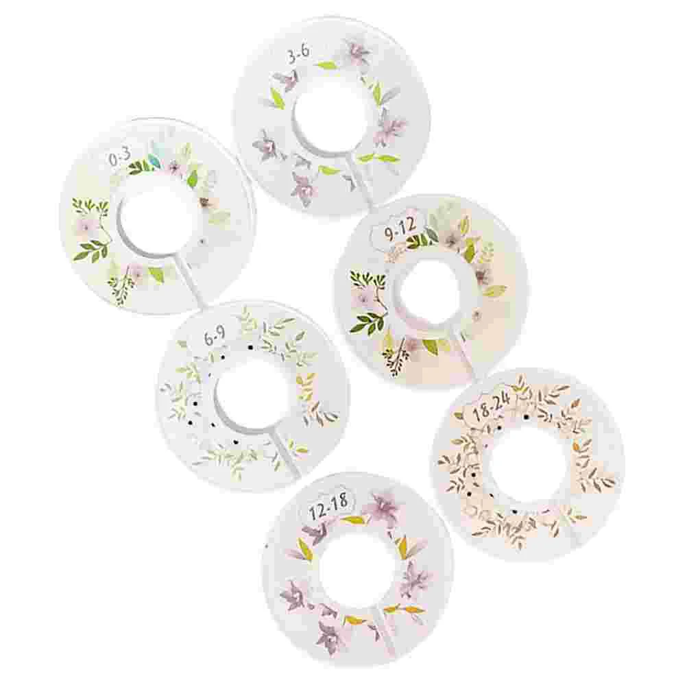 

6Pcs Round Closet Dividers Clothing Size Dividers Closet Separator Divides Clothes Dividers for Wardrobe Shopping Mall