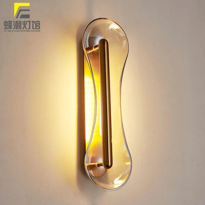 

FQ Light Luxury Wall Lamp Living Room Post-Modern Creative Personality Hotel Bedroom Bedside Lamp