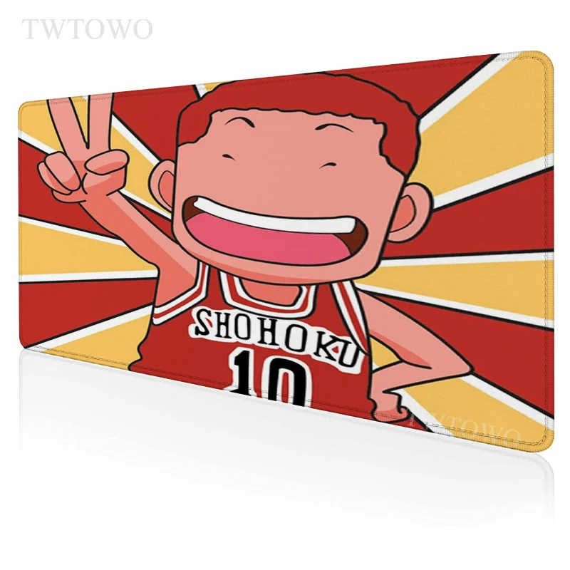 

Игровой коврик для мыши XL с аниме Slam Dunk, большой коврик для компьютерной мыши размера XL, коврик для клавиатуры размера XXL, мягкий Противоскользящий Настольный коврик из натурального каучука