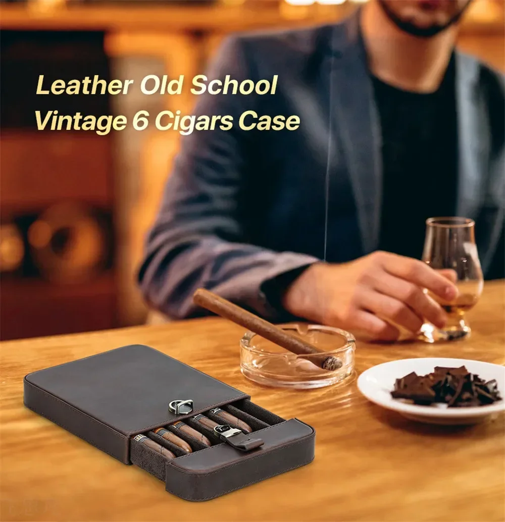 Футляр для сигар с отделением хранения роскошная дорожная Портативная сумка из