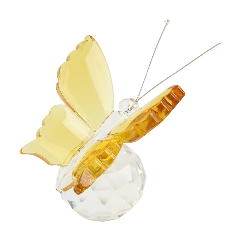 Орнамент Статуя Летающей Бабочки Шарик Основание Коллекция Ремесло Стеклянный