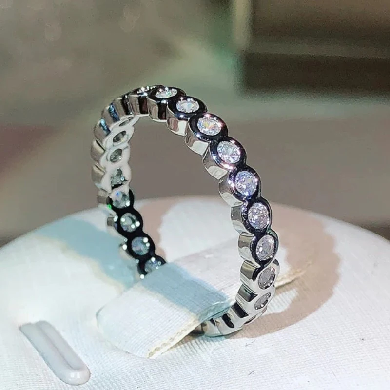 

Изящное серебряное кольцо CAOSHI с ярким цирконием, женское повседневное изящное универсальное Ювелирное Украшение для женщин