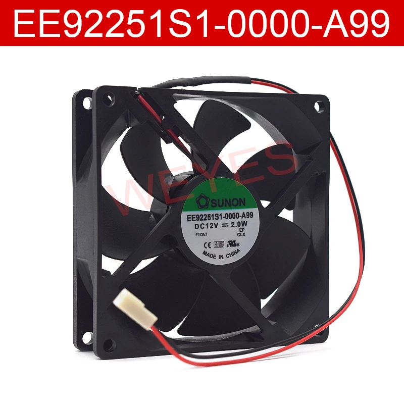 Бесплатная доставка EE92251S1-0000-A99 AC/DC 12V 2 0 W Размеры: 90x90x25mm вентилятор охладителя