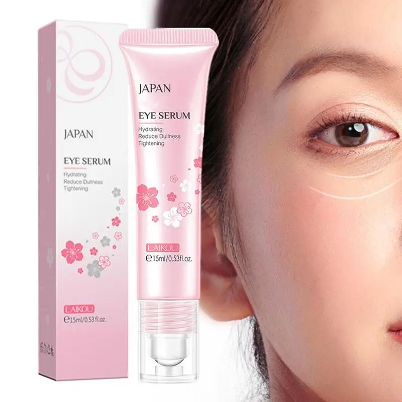 

Sakura Serum Eye Massage Cream Slide Ball Essence Firming Remover Dark Circles Wrinkle Anti-Puffiness Bags Under Eye Care