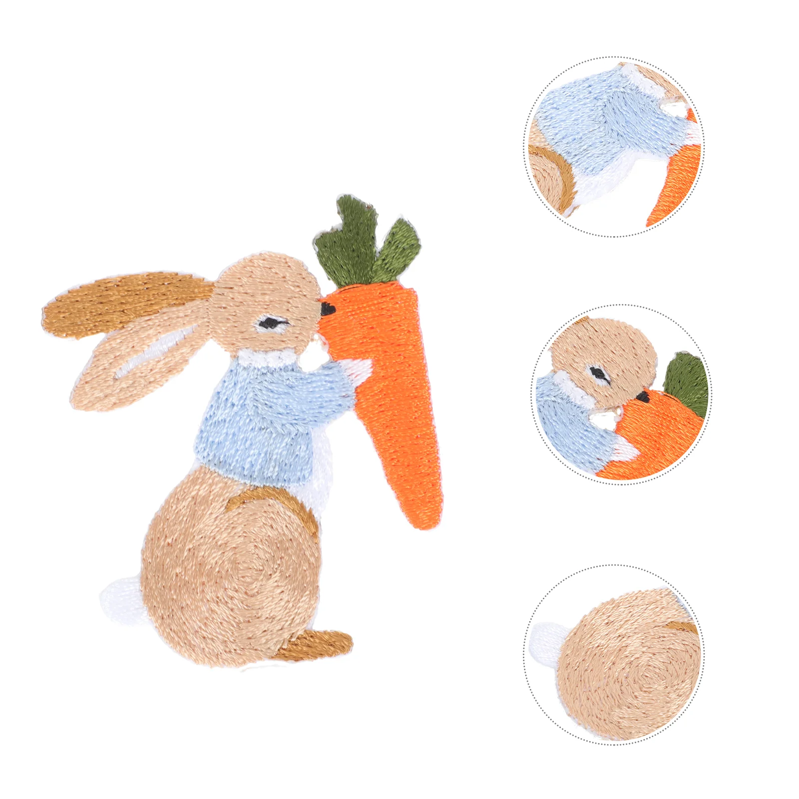 

5pcs Decorative Sew On Applique Embroidered Rabbit Applique Diy Clothing Accessories Clothes
