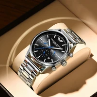 men watch waterproof luminous sport chronograph stainless steel watches man luxury fashion quazt wristwatch relogio masculino