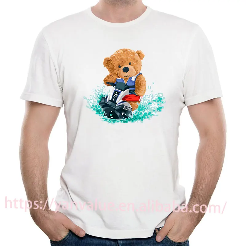 Оптовая продажа мужские хлопковые футболки с графическим принтом на заказ