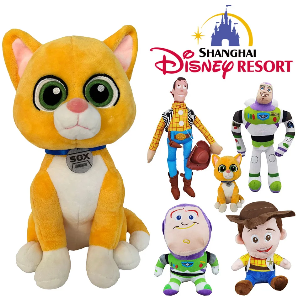 

Disney Pixar Buzz Lightyear Sox Cat Animal Stuffed Plush Toys Buzz Lightyear Woody Tracy Doll Cute Mechanical Puppy Plush Toys