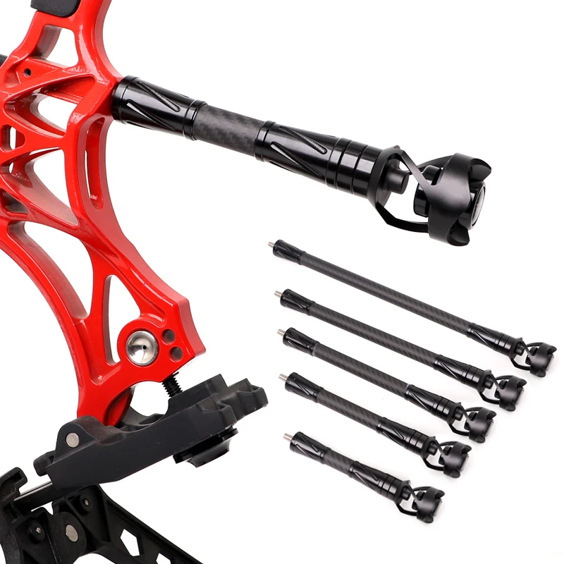 

1piece Archery Carbon Stabilizer Balance Bar 6/8/10/12/15" Rod Shock Absorber for Compound Bow Accessory