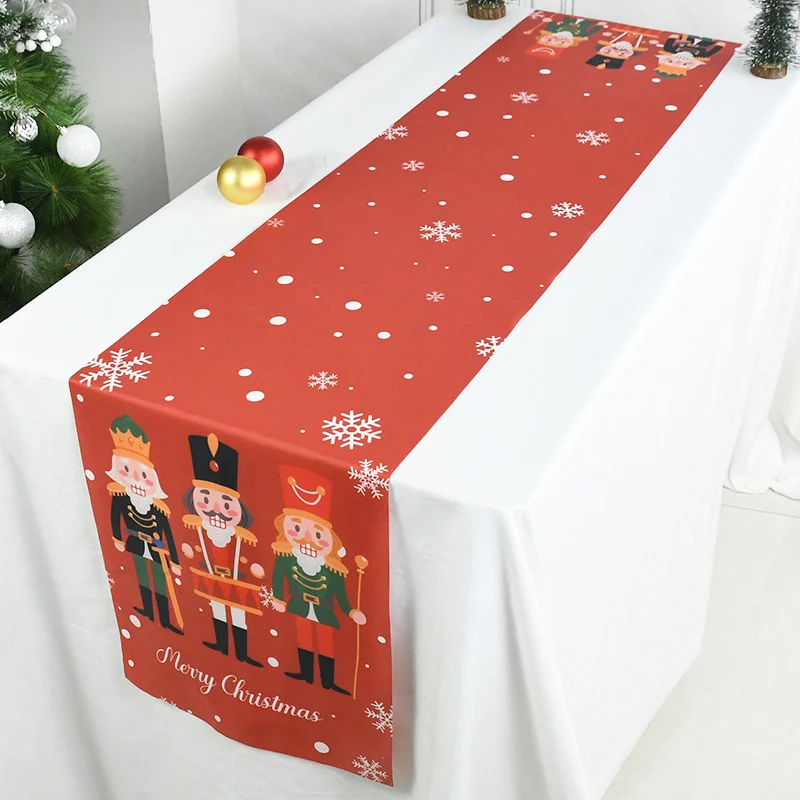 

Рождественская скатерть для стола, ткань с Рождеством, чехол с флагом для стола, украшение для дома, украшение Xmas Navidad 2024, с Новым годом 2025