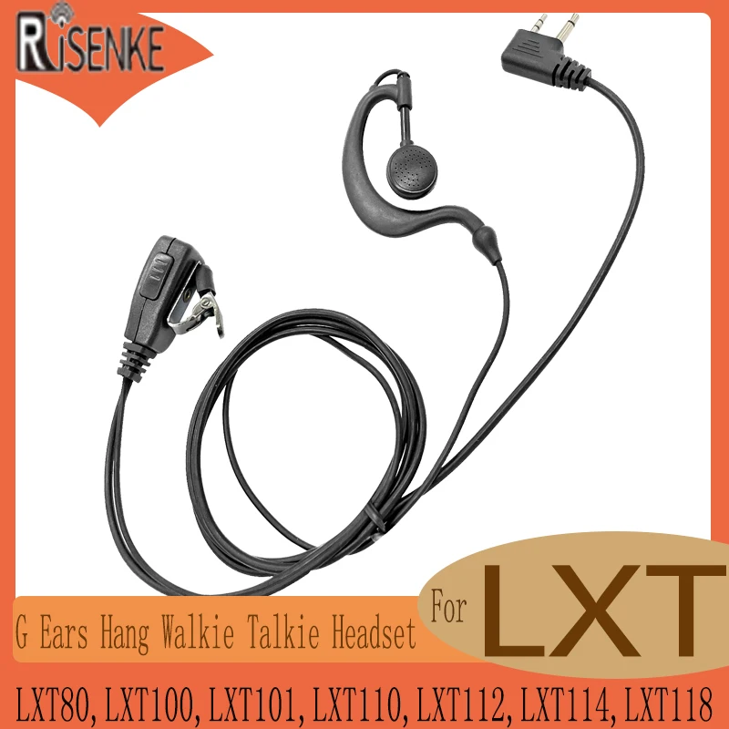 RISENKE Type G Ears Hang Walkie Talkie Headset Earpiece for LXT LXT80,LXT100,LXT101,LXT110,LXT112,LXT114,LXT118 Two Way Radios